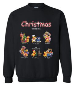 Pooh And Friends Christmas To Do List Sweatshirt AI