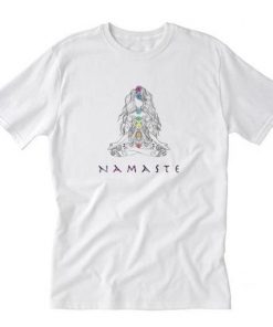 Namaste Yoga Pose with Chakra T-Shirt AI