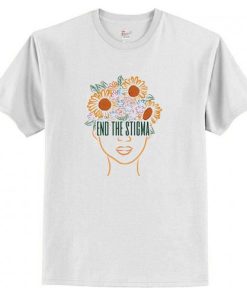 End The Stigma Flower T-Shirt AI