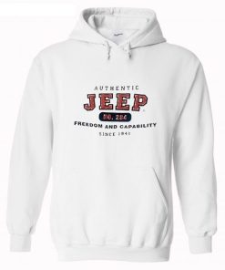 Authentic Jeep White Hoodie AI