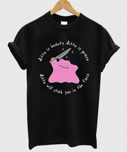 Ditto Holding Knife Pokemon T Shirt AI