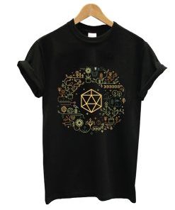 Druid’s Polyhedral D20 Dice Set Tabletop Roleplaying RPG Gaming Addict T-Shirt AI