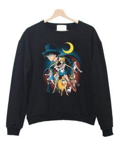 Sailor Moon Graphic Crewneck Sweatshirt AI