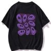 Purple Smiley Emoji T-Shirt AI