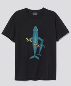 Canoes on whale family T Shirt AI