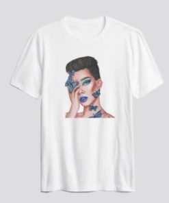 James Charles Butterfly Inspired T Shirt AI