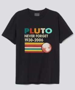 Never Forget Pluto Retro Space Science T Shirt AI