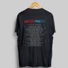 Weezer & Panic At The Disco Summer Tour 2016 T-Shirt Back AI