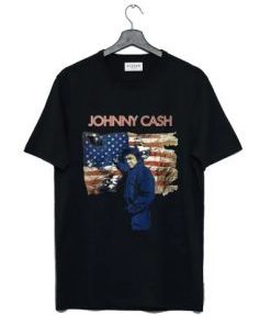 Johnny Cash USA Flag T Shirt AI