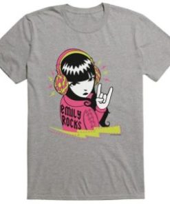 Emily The Strange Emily Rockks Lightning Bolt t shirt AI