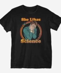 She Likes Science t shirt AI