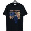 Johnny Cash USA Flag T Shirt AI