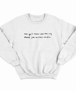 Billie Eilish Lyrics Glock Tucked Sweatshirt