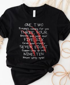 One Two Freddy's Coming For You Halloween movies T Shirt