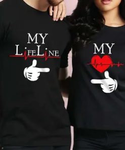@ My Life Line Couple T Shirt