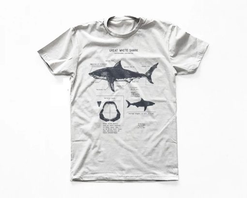 Great White Shark Anatomy T-shirt